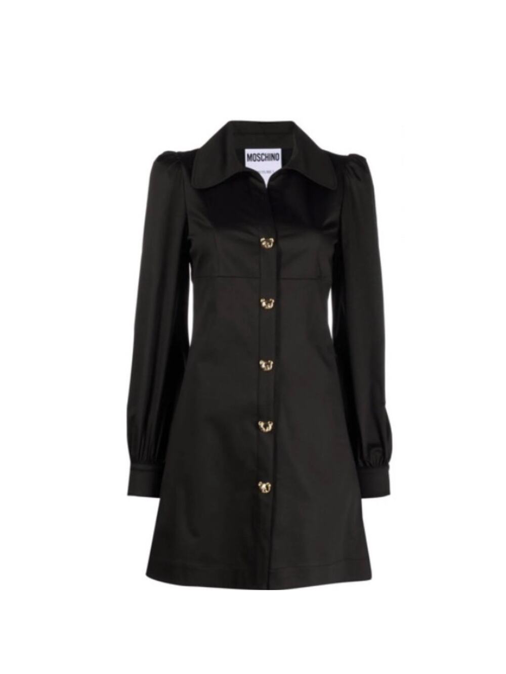 NWT MOSCHINO COUTURE DRESS WITH TEDDY BEAR SNAP BUTTONS; 14